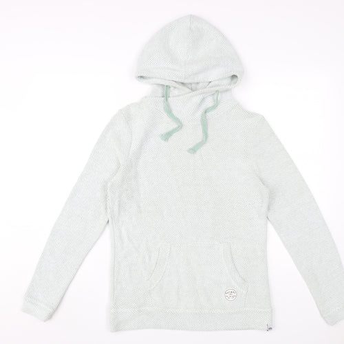 Animal Womens Green Knit Cotton Hoodie, Size 10