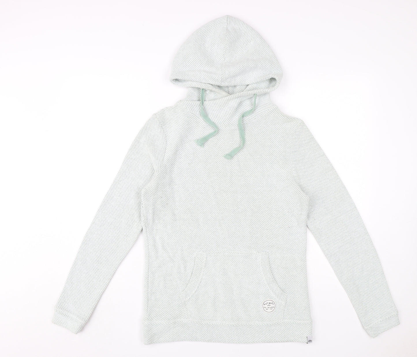 Animal Womens Green Knit Cotton Hoodie, Size 10