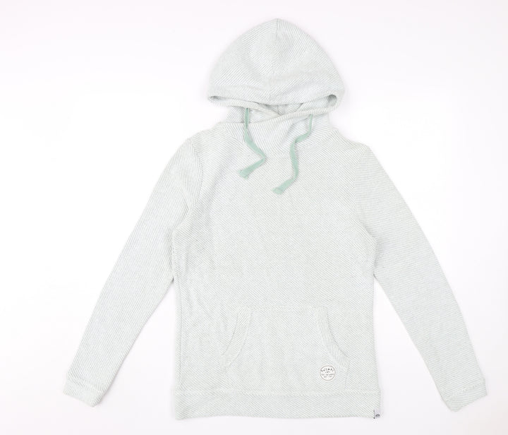 Animal Womens Green Knit Cotton Hoodie, Size 10