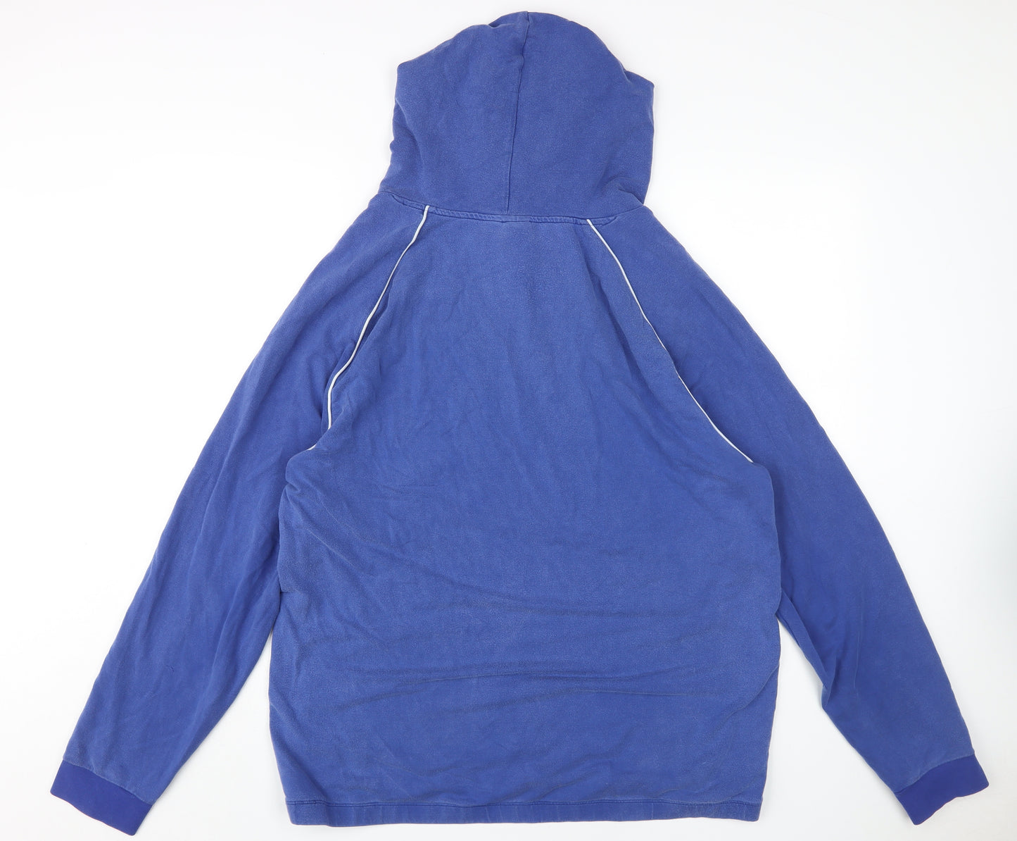 Hugo Boss Men's Blue XL Pullover Hoodie with Logo Accent