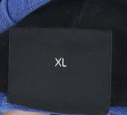 Hugo Boss Men's Blue XL Pullover Hoodie with Logo Accent