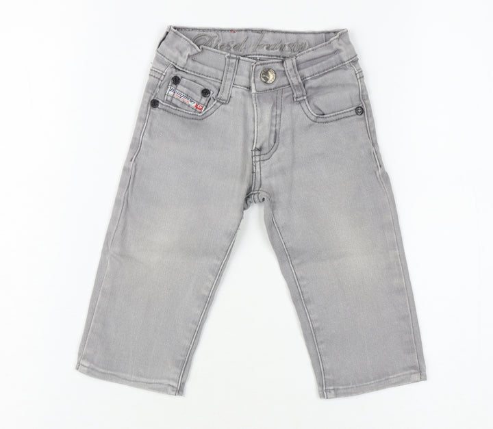 Diesel Girls Grey Jeans, Size 2 Years, Cotton, Casual