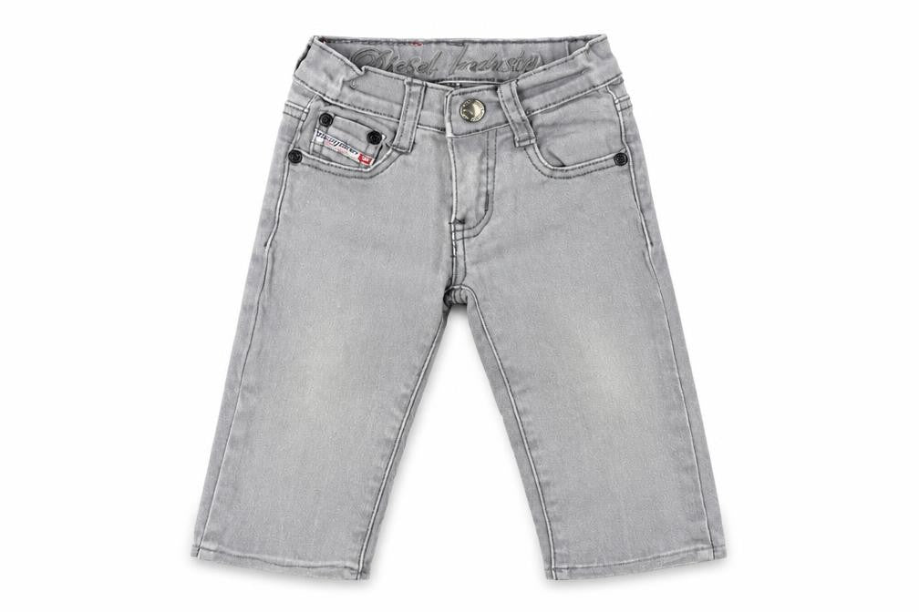 Diesel Girls Grey Jeans, Size 2 Years, Cotton, Casual