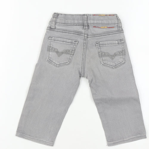 Diesel Girls Grey Jeans, Size 2 Years, Cotton, Casual