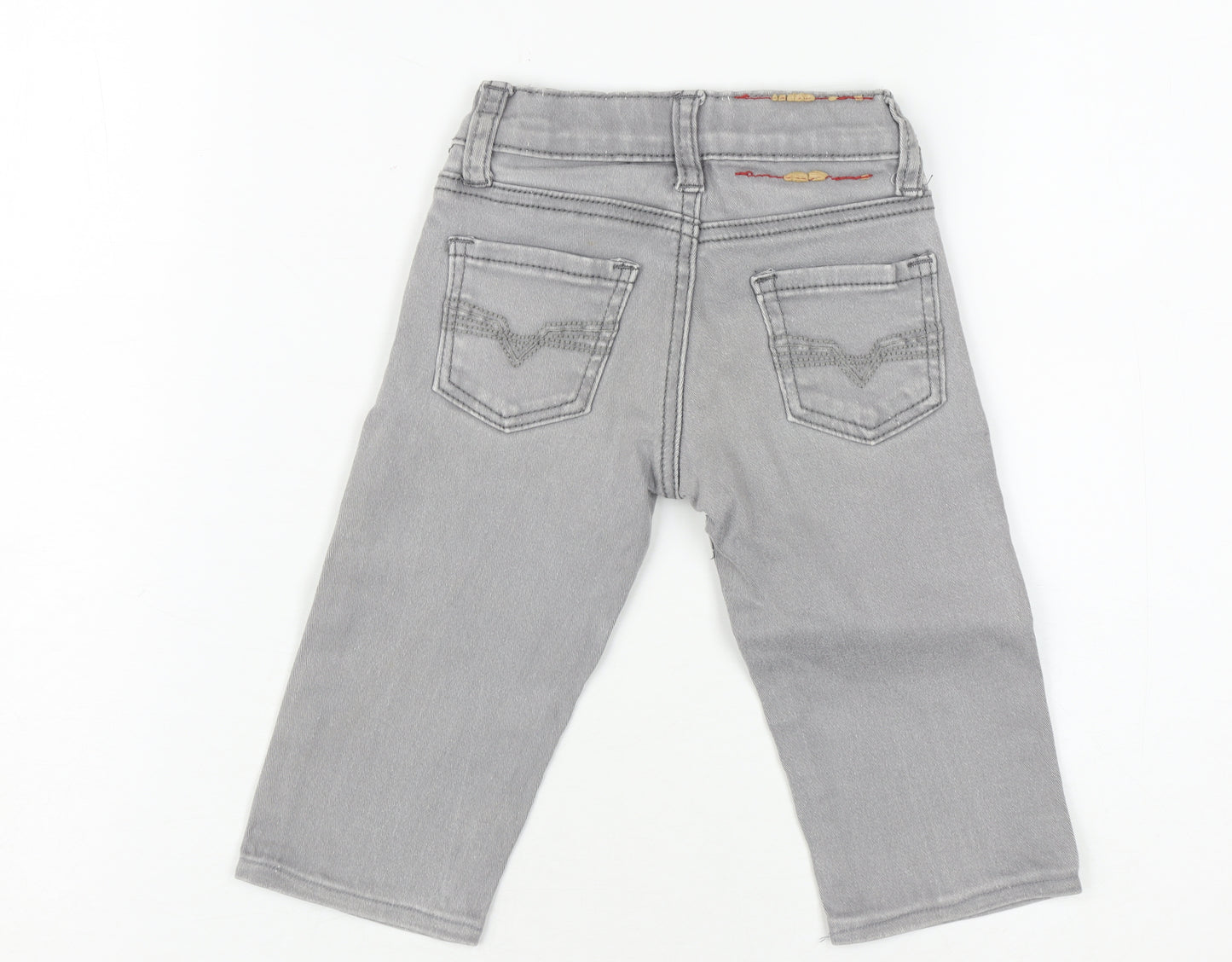 Diesel Girls Grey Jeans, Size 2 Years, Cotton, Casual