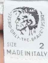 Diesel Girls Grey Jeans, Size 2 Years, Cotton, Casual