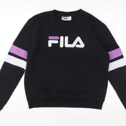 Fila Unisex Black Pullover Sweatshirt M