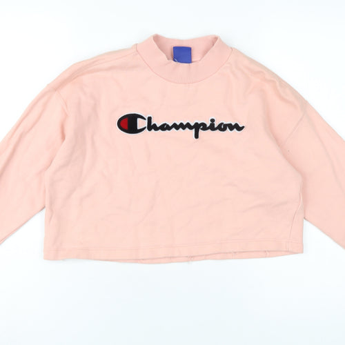Champion Women's Pink Crew Neck Sweatshirt, M