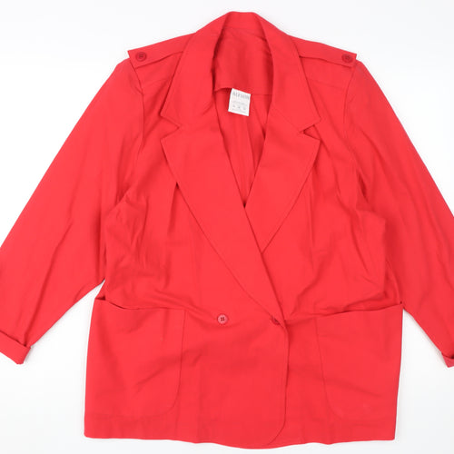 Alexon Women's Red Blazer 14 Button Jacket Casual