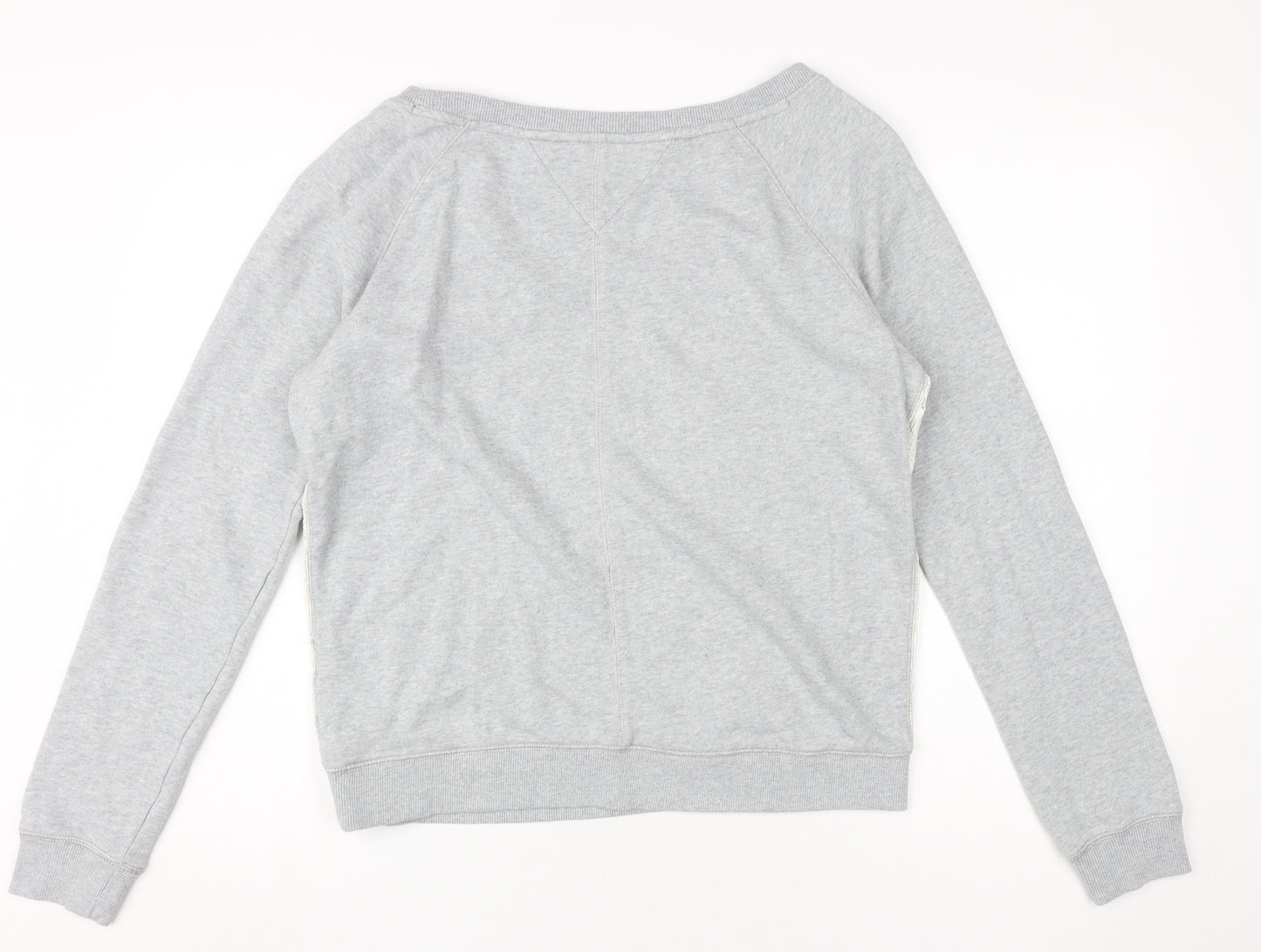 Hilfiger Denim Women's Grey Lace Pullover Sweatshirt L