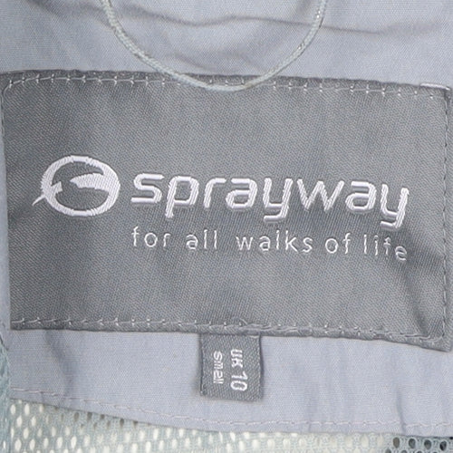 Sprayway Women's Grey Hooded Jacket Size 10 Waterproof