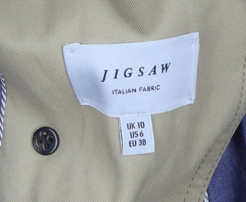 Jigsaw Women's Beige Trench Coat Size 10 Classic Style