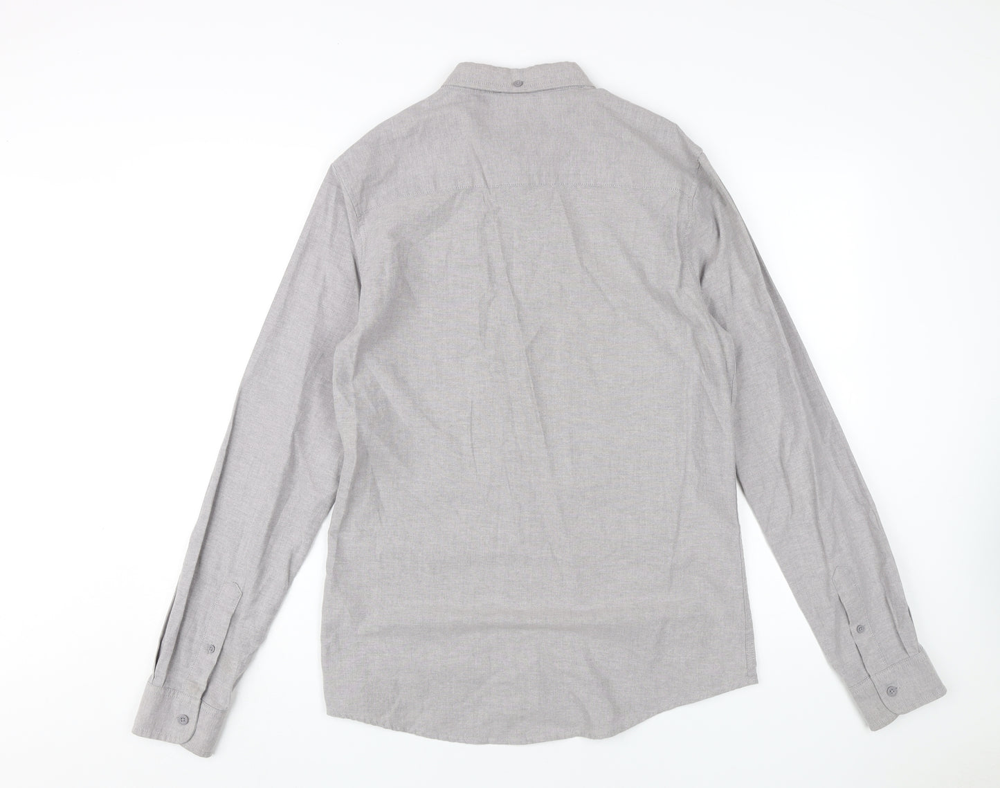 Firetrap Men's Grey Long Sleeve Shirt M Casual