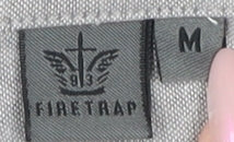 Firetrap Men's Grey Long Sleeve Shirt M Casual