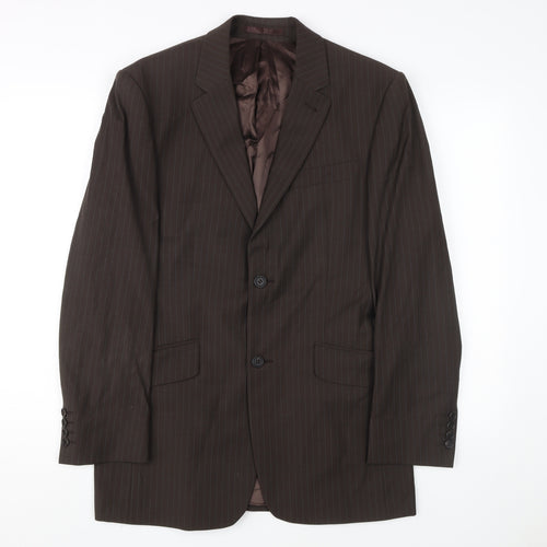 Jasper Conran Men's Brown 38R Striped Blazer Regular Fit