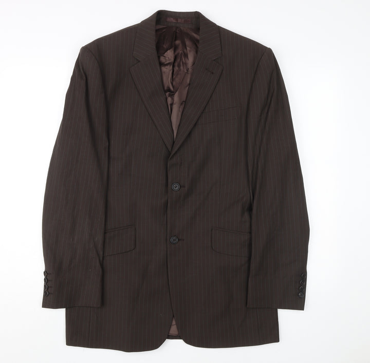 Jasper Conran Men's Brown 38R Striped Blazer Regular Fit