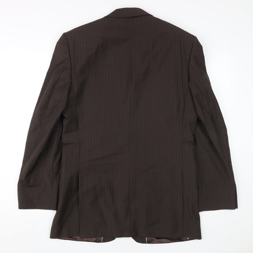 Jasper Conran Men's Brown 38R Striped Blazer Regular Fit