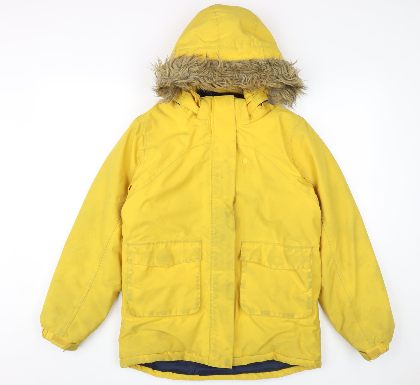 Mountain Warehouse Boys Yellow Waterproof Parka Coat 13 Years