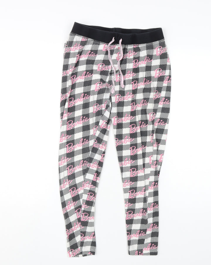Barbie Women's Black Check Pyjama Pants M