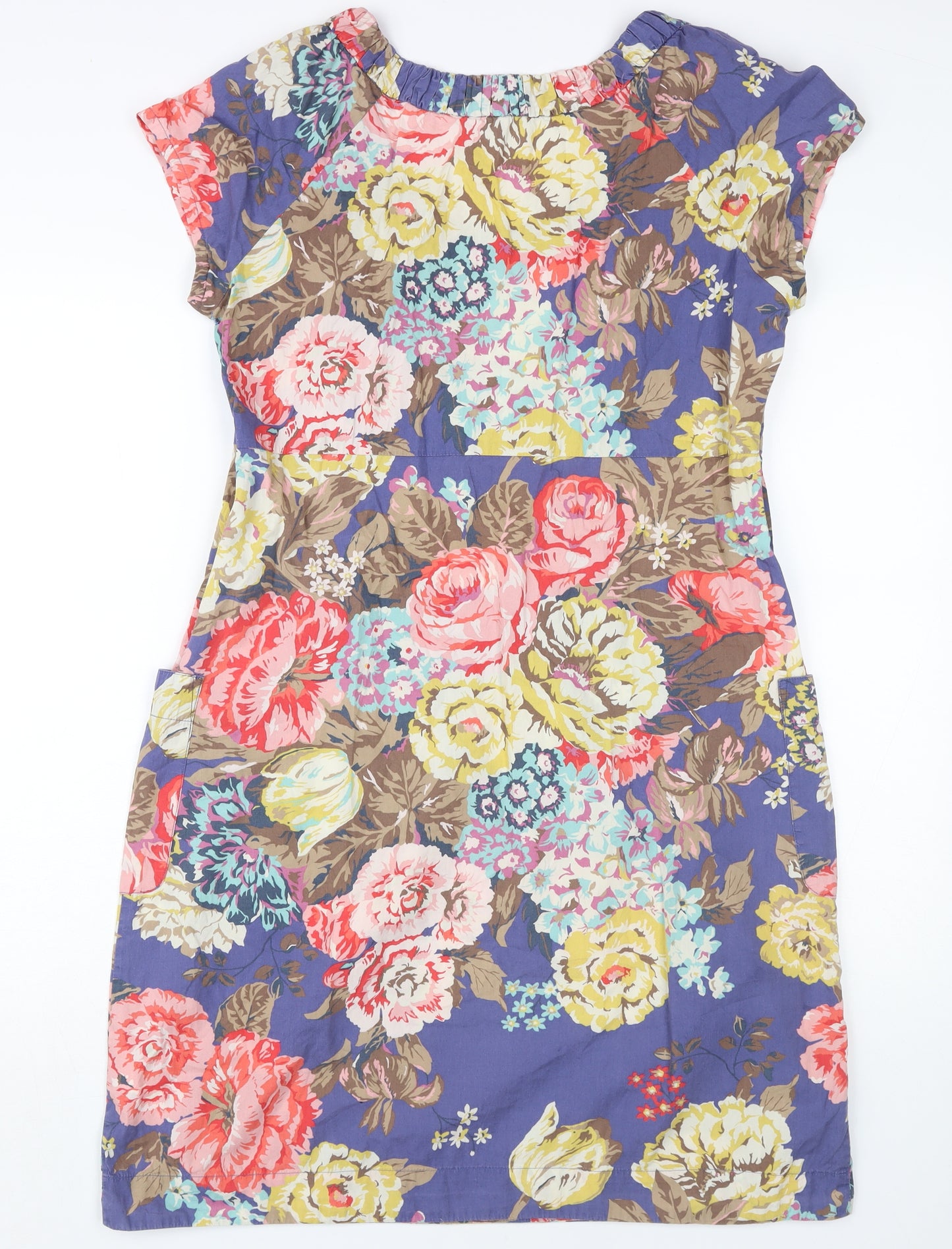 Joules Women's Multicoloured Floral Shift Dress Size 14