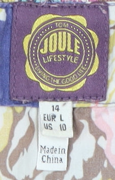 Joules Women's Multicoloured Floral Shift Dress Size 14