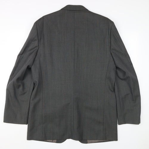Crombie Men's Grey Wool Blazer 44 Long Formal
