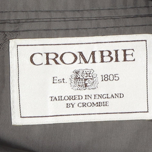 Crombie Men's Grey Wool Blazer 44 Long Formal