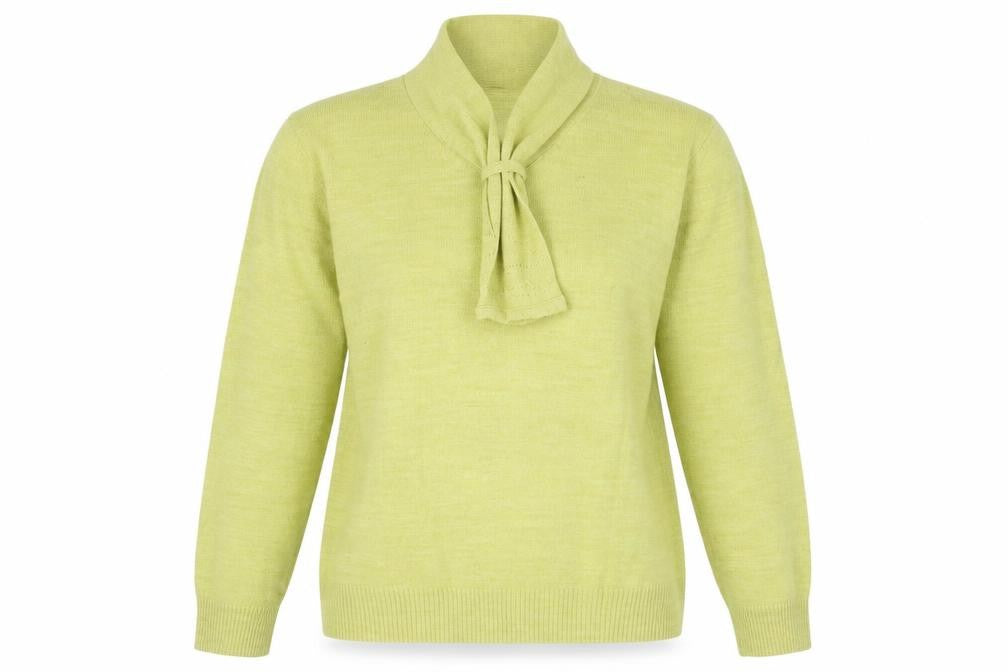 Front view of Honor Millburn Women's Green jumper, size L