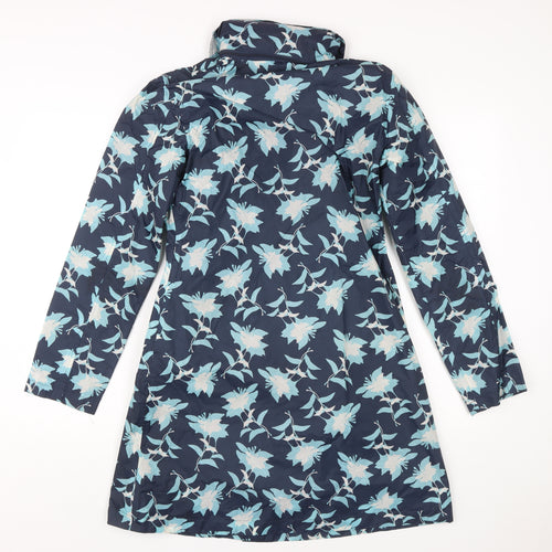 Peter Storm Women's Blue Floral Rain Coat Size 8 Waterproof