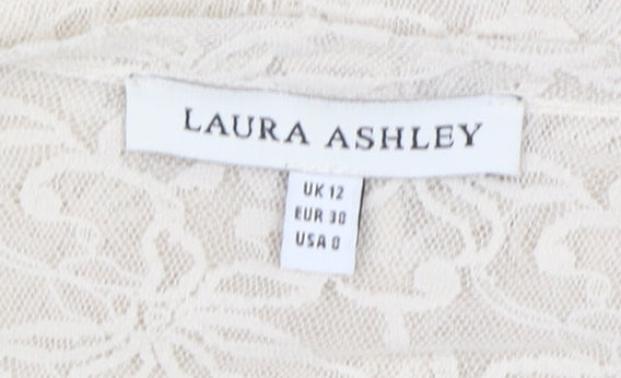 Laura Ashley Women's Beige Lace Blouse Size 12