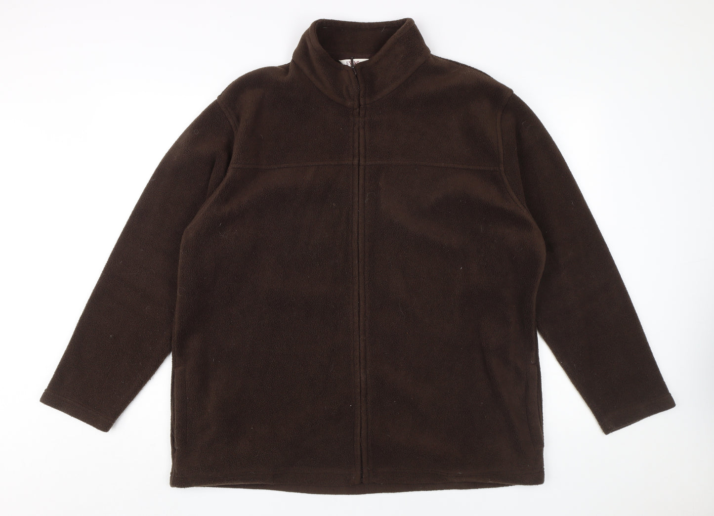 EWM Women's Brown Full Zip Fleece Jacket L