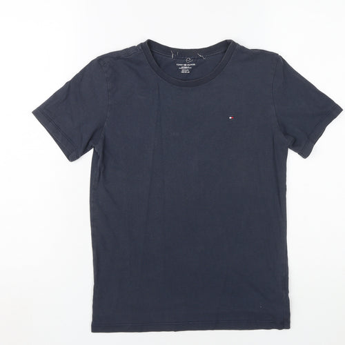 Tommy Hilfiger Boys Blue T-Shirt, Size 12 Years, Logo Accent
