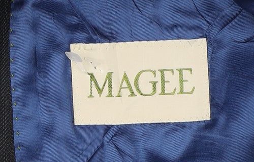 Magee Men's Black Regular Fit Tweed Blazer, Size 44R