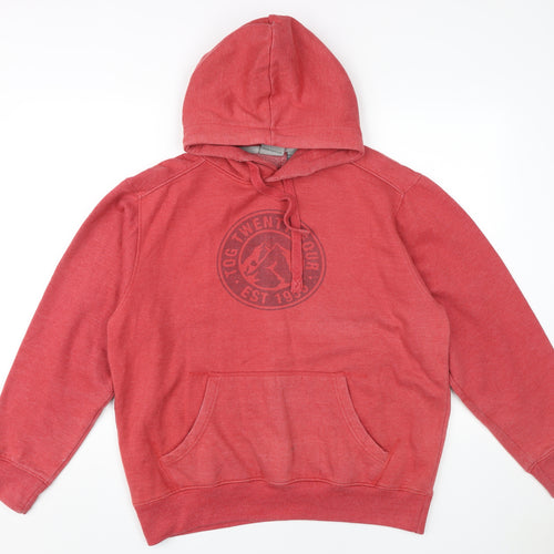 TOG 24 Men's Red Pullover Hoodie, L, Cotton Blend