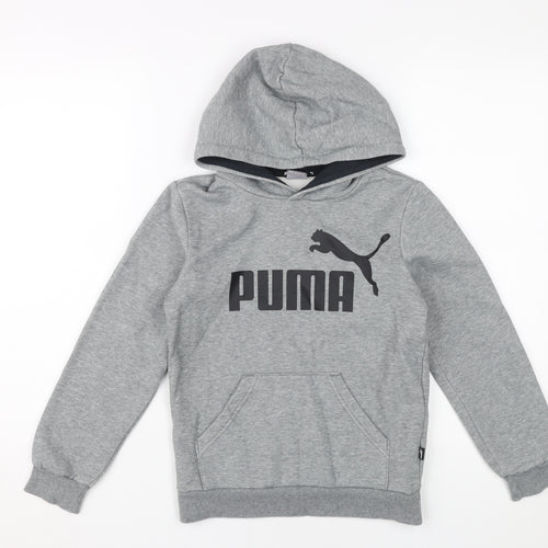 Puma Boys Grey Pullover Hoodie 9-10 Years Sports