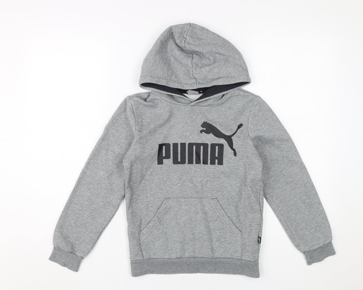 Puma Boys Grey Pullover Hoodie 9-10 Years Sports