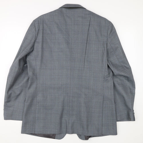 Magee Men's Grey Check Blazer Size 42S