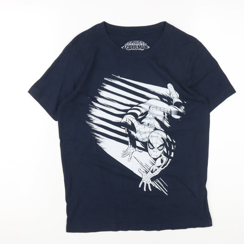 Marvel Boys Blue Spider-Man T-Shirt 10-11 Years Short Sleeve
