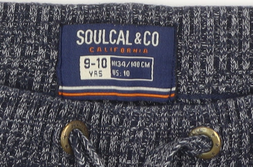 Soulcal & Co Boys Blue Cropped Jeans 9-10 Years, Elastic Waist