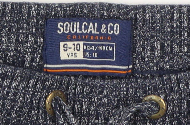 Soulcal & Co Boys Blue Cropped Jeans 9-10 Years, Elastic Waist