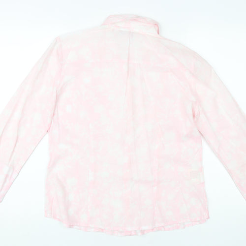 Laura Ashley Women's Pink Floral Button-Up, Size 14