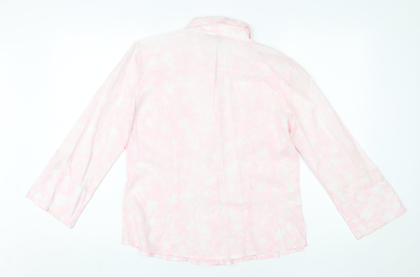 Laura Ashley Women's Pink Floral Button-Up, Size 14