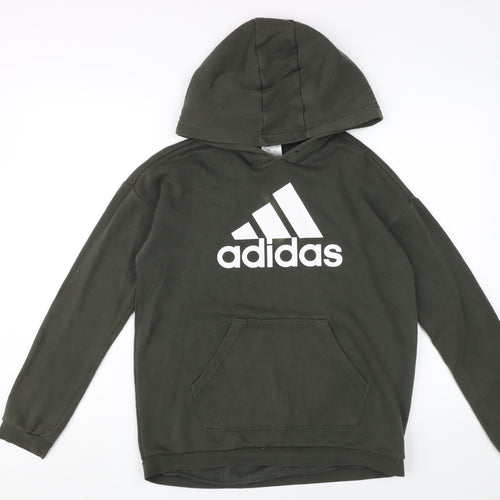 Adidas Women's Green XS Hoodie Pullover with Logo