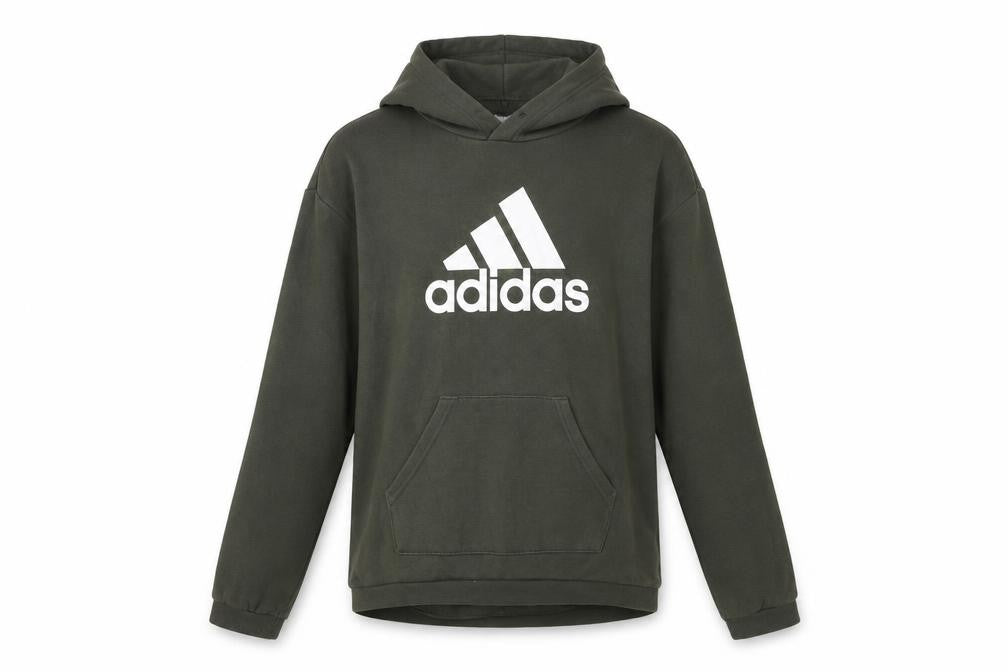 Front view of Adidas Women's Green XS Hoodie Pullover with Logo