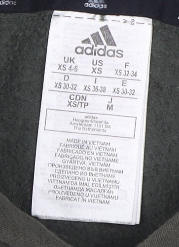 Adidas Women's Green XS Hoodie Pullover with Logo