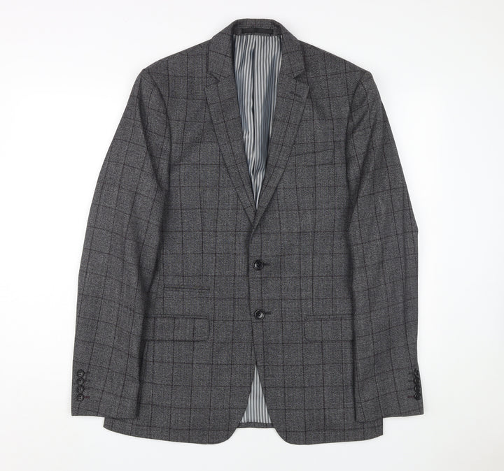 STVDIO Jeff Banks Men's Grey Check Blazer 40L