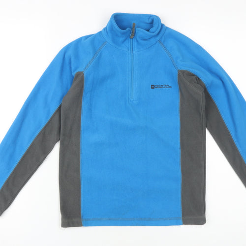 Mountain Warehouse Boys Blue Fleece 1/4 Zip Sweatshirt 9-10 Years