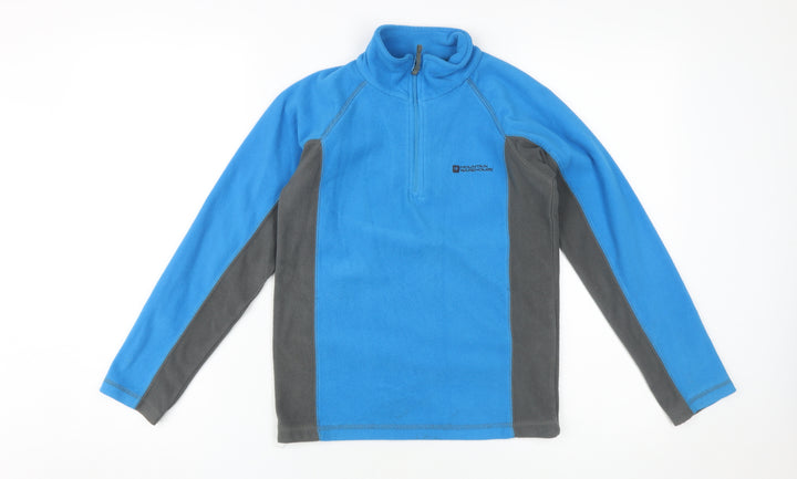 Mountain Warehouse Boys Blue Fleece 1/4 Zip Sweatshirt 9-10 Years