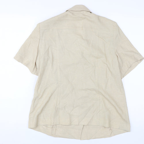 Eastex Women's Beige Blazer, Size 14, Short Sleeve, Button