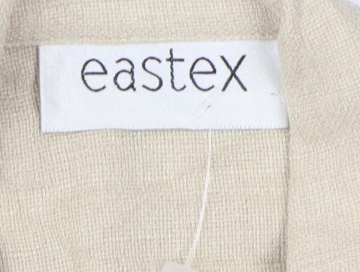 Eastex Women's Beige Blazer, Size 14, Short Sleeve, Button